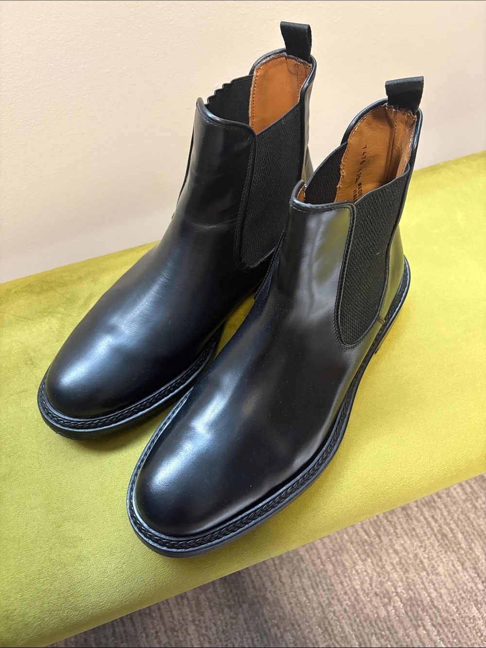 Harold's Black Leather Slip-On Chelsea Boots